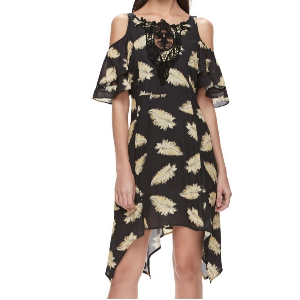 NWT Disney Beauty & The Beast Cold Shoulder Dress Size M